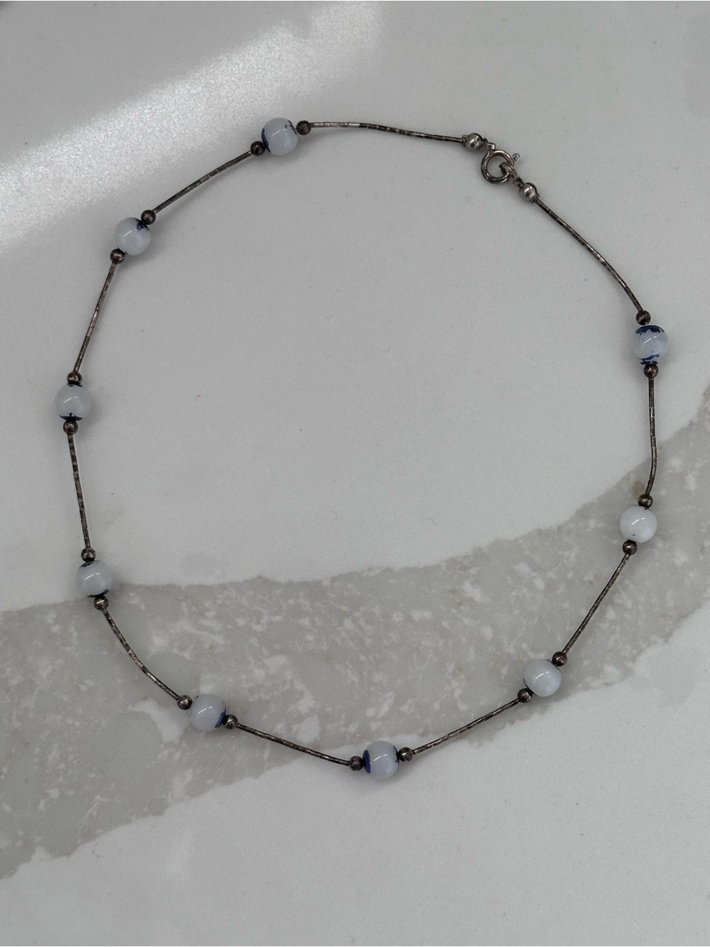 vintage glass bead choker